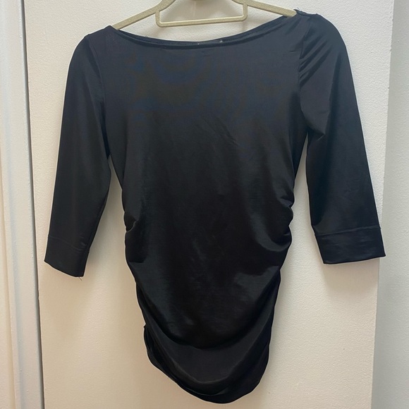 Vintage boatneck 3/4 sleeve with ruching - Picture 2 of 4